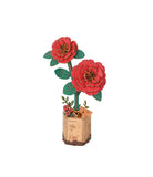 ROWOOD - PUZZLE 3D BOIS - Maquette Bois Fleur | Camélia Rouge - TW031 - Golemites - Rokr