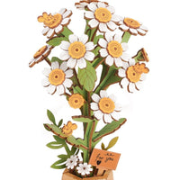 ROWOOD - PUZZLE 3D BOIS - Maquette Bois Fleur | Camomille - TW061 - Golemites - Rokr