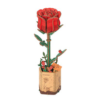 ROWOOD - PUZZLE 3D BOIS - Maquette Bois Fleur | Rose Rouge - TW042 - Golemites - Rokr