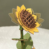 ROWOOD - PUZZLE 3D BOIS - Maquette Bois Fleur | Tournesol - TW011 - Golemites - Rokr