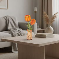 Maquette Bois Fleur | Tulipe Orange