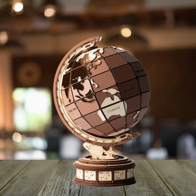 Puzzle 3D | Globe Terrestre Bois