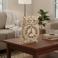 Puzzle 3D | Horloge Pendule Hibou