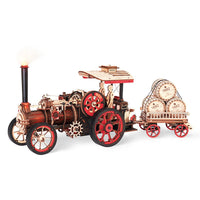 ROKR - PUZZLE 3D BOIS - ROKR | Maquette Locomobile Vapeur - LKA01 - Golemites - Rokr