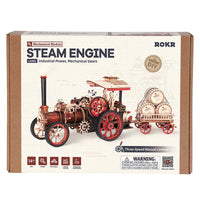 ROKR - PUZZLE 3D BOIS - ROKR | Maquette Locomobile Vapeur - LKA01 - Golemites - Rokr