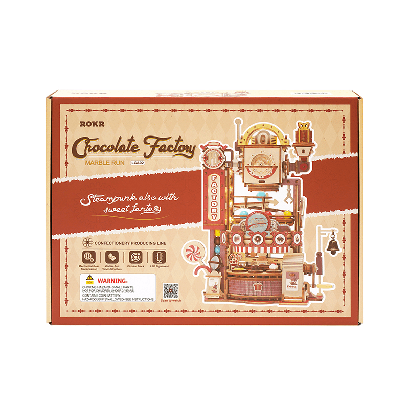 ROKR - PUZZLE 3D BOIS - Chocolate Factory - LGA02 - Golemites - Rokr