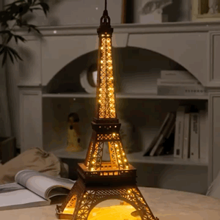 ROLIFE - PUZZLE 3D BOIS - Maquette bois | Tour Eiffel Lumineuse - TGL01 - Golemites - Rokr