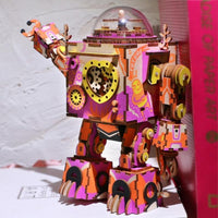 ROKR - PUZZLE 3D BOIS - Puzzle 3D bois | Robot Steampunk édition limitée - 17216533-china - Golemites - Rokr