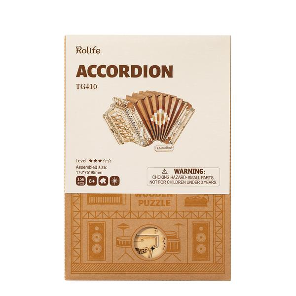 ROLIFE - PUZZLE 3D BOIS - Puzzle 3D bois | Accordéon - TG410 - Golemites - Rokr