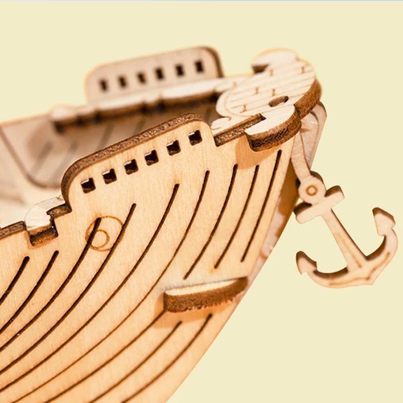 ROLIFE - PUZZLE 3D BOIS - Puzzle 3D Bois | Bateau de Pêche - TG308 - Golemites - Rokr