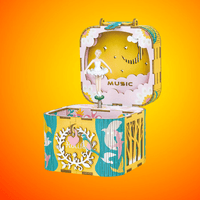 ROLIFE - PUZZLE 3D BOIS - Puzzle 3D bois | Boîte à musique Ballerine - AMD52 - Golemites - Rokr