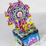 ROLIFE - PUZZLE 3D BOIS - Puzzle 3D bois | Boîte à musique Ferris Wheel - AMD402 - Golemites - Rokr
