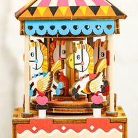ROLIFE - PUZZLE 3D BOIS - Puzzle 3D bois | Boîte à musique Manège - AM304 - Golemites - Rokr