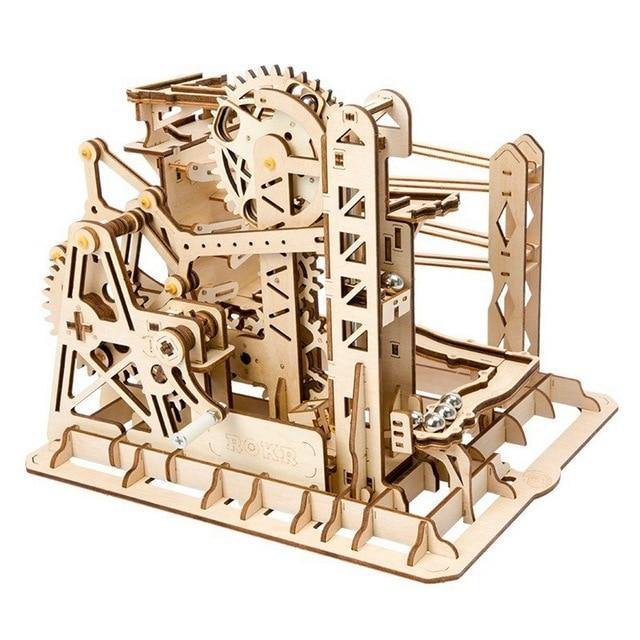 ROKR - PUZZLE 3D BOIS - Puzzle 3d bois | Circuit à billes Lift Coaster - LG503 - Golemites - Rokr