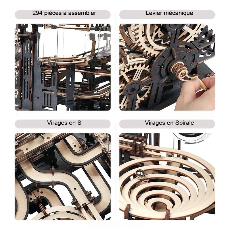 ROKR - PUZZLE 3D BOIS - Puzzle 3d Bois | Circuit à billes Night City - 14:29#LGA01;200007763:100015076 - Golemites - Rokr