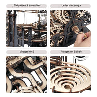 ROKR Chocolate Factory - Puzzle 3D En Bois Pour Adulte - Kit De Construction - Circuit à Billes STEM - Décoration De Bureau - Cadeau Pour Hommes Et Femmes - (LGA02 - 4