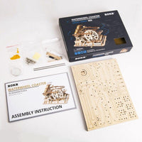 ROKR - PUZZLE 3D BOIS - Puzzle 3d bois | Circuit à billes Waterweel - LG501 - Golemites - Rokr