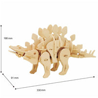 ROKR - PUZZLE 3D BOIS - Puzzle 3D bois | Dinosaure Stégosaure - D440 - Golemites - Rokr