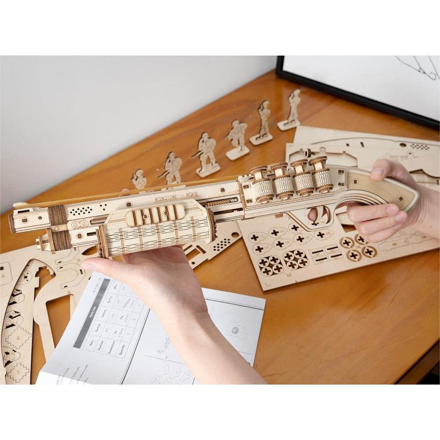ROKR - PUZZLE 3D BOIS - Puzzle 3D bois | Fusil Terminator - LQ501 - Golemites - Rokr
