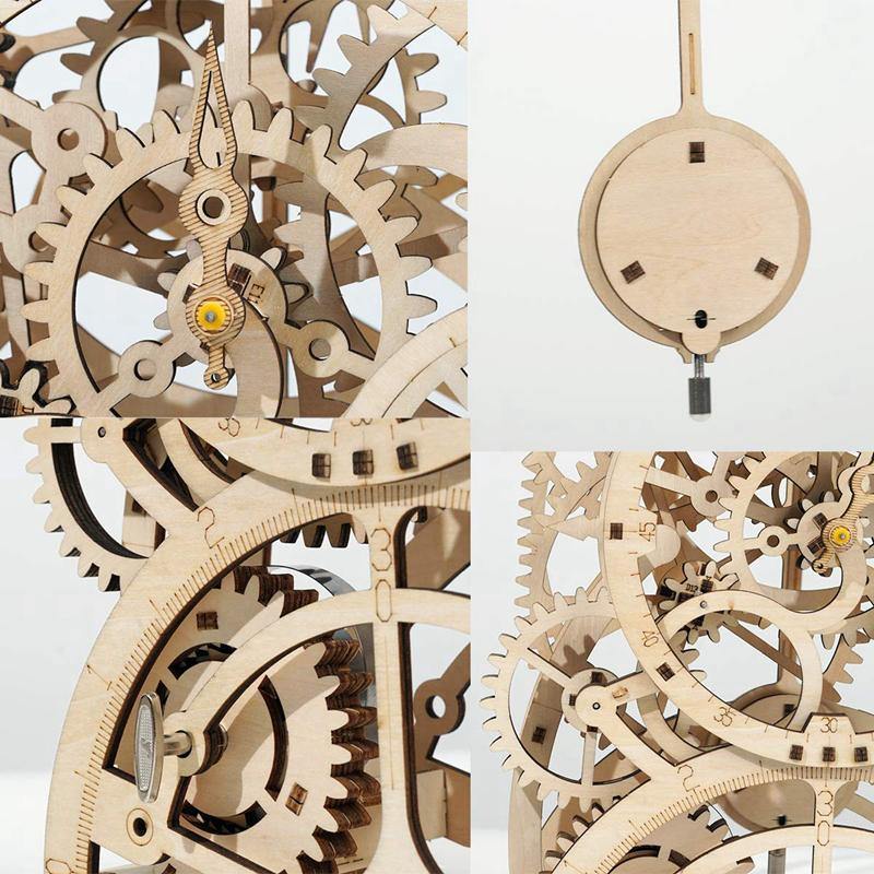 ROKR - PUZZLE 3D BOIS - Puzzle 3D bois | Horloge à Pendule - LK501 - Golemites - Rokr