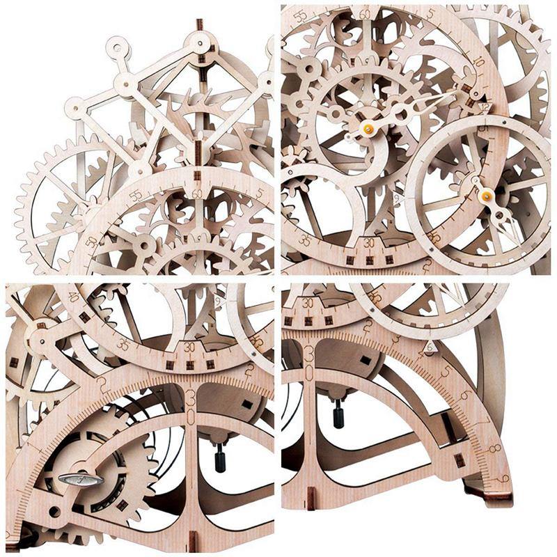 ROKR - PUZZLE 3D BOIS - Puzzle 3D bois | Horloge à Pendule - LK501 - Golemites - Rokr