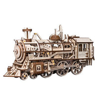 ROKR - PUZZLE 3D BOIS - Puzzle 3D bois | Locomotive Mécanique - LK701 - Golemites - Rokr