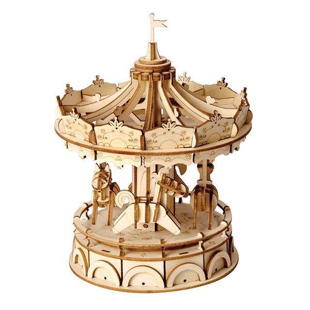 ROLIFE - PUZZLE 3D BOIS - Puzzle 3D bois | Manège enchanté - TG404 - Golemites - Rokr