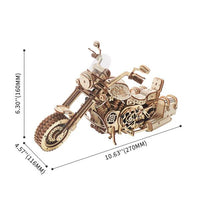 ROBOTIME - PUZZLE 3D BOIS - Puzzle 3D bois | Moto Cruiser - LK504 - Golemites - Rokr