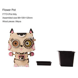 ROLIFE - PUZZLE 3D BOIS - Puzzle 3D bois | Pot de fleur Chat - 21544231-cat-united-kingdom - Golemites - Rokr