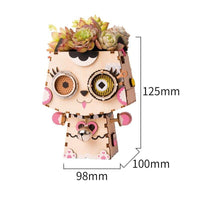 ROLIFE - PUZZLE 3D BOIS - Puzzle 3D bois | Pot de fleur Chat - 21544231-cat-united-kingdom - Golemites - Rokr