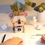ROLIFE - PUZZLE 3D BOIS - Puzzle 3D bois | Pot de fleur Koala - 21544231-koala-united-kingdom - Golemites - Rokr