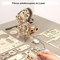 RoboTime - Puzzle 3D mécanique en bois Vidéo-projecteur
