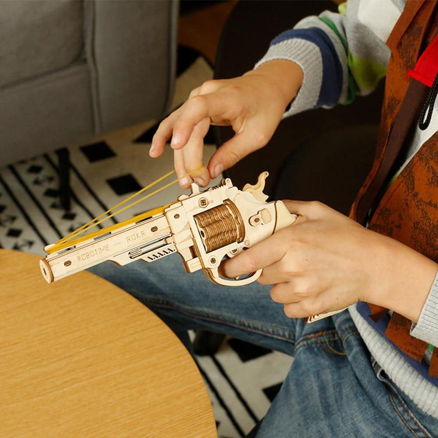 ROKR - PUZZLE 3D BOIS - Puzzle 3D bois | Revolver - LQ401 - Golemites - Rokr