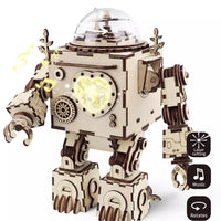 ROKR - PUZZLE 3D BOIS - Puzzle 3D bois | Robot Steampunk - AM601 - Golemites - Rokr