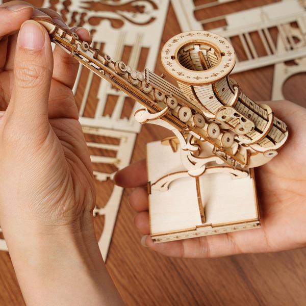 ROLIFE - PUZZLE 3D BOIS - Puzzle 3D bois | Saxophone - TG309 - Golemites - Rokr