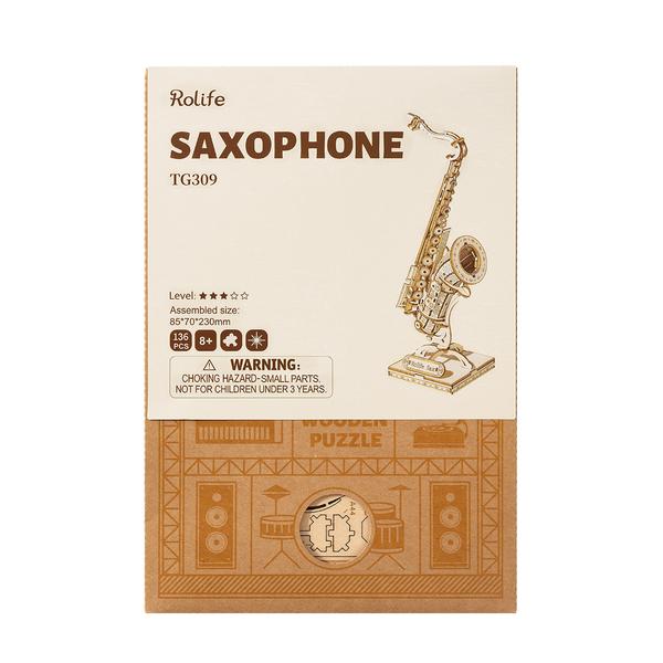 ROLIFE - PUZZLE 3D BOIS - Puzzle 3D bois | Saxophone - TG309 - Golemites - Rokr