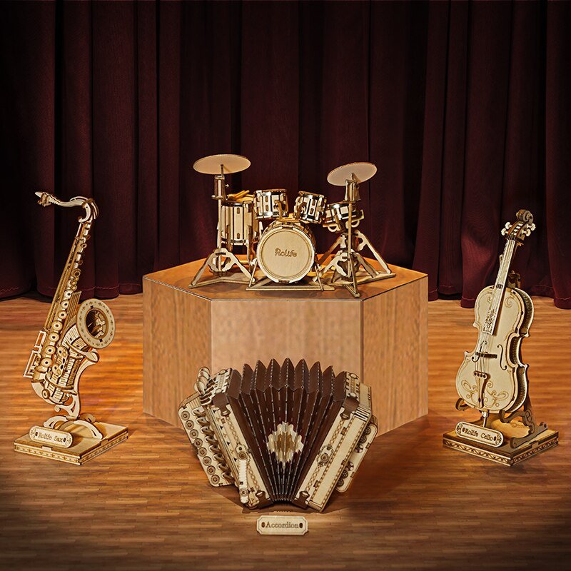 ROLIFE - PUZZLE 3D BOIS - Puzzle 3D bois | Saxophone - TG309 - Golemites - Rokr