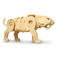 ROKR - PUZZLE 3D BOIS - Puzzle 3D bois | Tigre à dents de Sabre - A410 - Golemites - Rokr