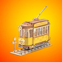 ROLIFE - PUZZLE 3D BOIS - Puzzle 3d Bois | Tram vintage - TG505 - Golemites - Rokr