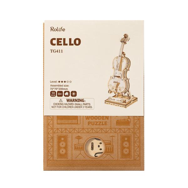 ROLIFE - PUZZLE 3D BOIS - Puzzle 3D bois | Violoncelle - TG411 - Golemites - Rokr