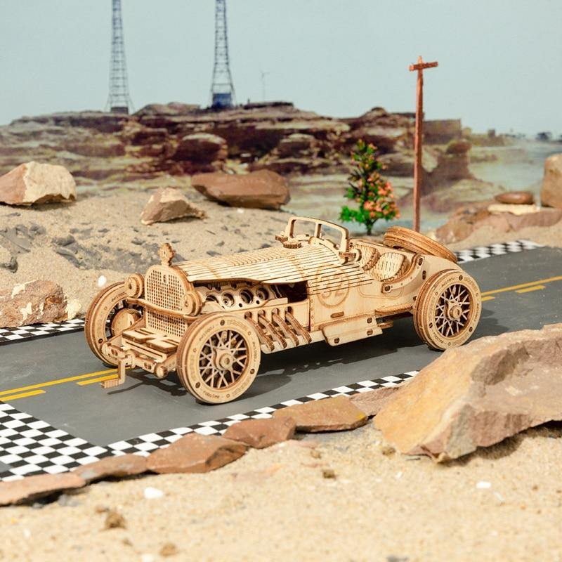 ROKR - PUZZLE 3D BOIS - Puzzle 3D bois | Voiture de course - 4000892897154 - Golemites - Rokr