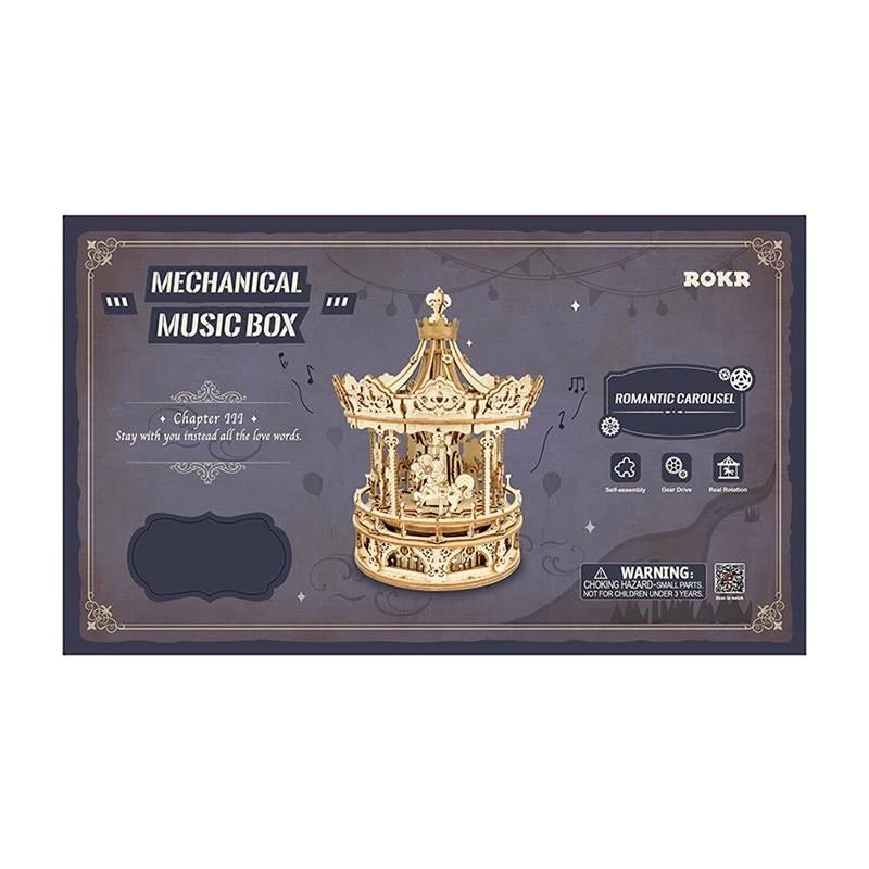 ROKR - PUZZLE 3D BOIS - Puzzle 3D | Carrousel Romantique musical - 14:691#AMK62 - Golemites - Rokr