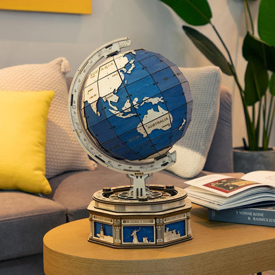 Puzzle 3D | Globe Terrestre en bois