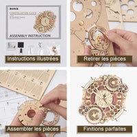 Horloge et Calendrier DIY | Puzzle en Bois 3D ROKR | Robotime Horloge et Calendrier DIY | Puzzle en Bois 3D ROKR | Robotime