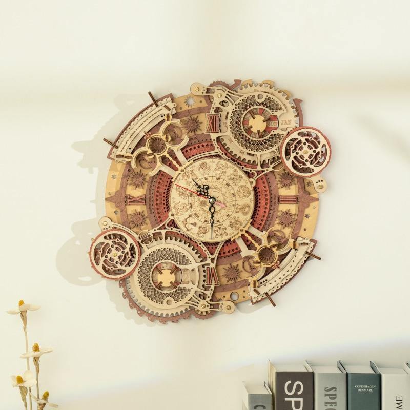 ROKR - PUZZLE 3D BOIS - Puzzle 3D | Horloge Astrologique - 14:193#Zodiac Wall Clock;200007763:201336100 - Golemites - Rokr