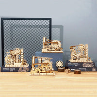 ROKR - PUZZLE 3D BOIS - Puzzle 3D | Pack Les 4 circuits à billes - 4circuits - Golemites - Rokr