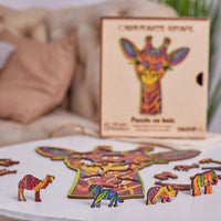Golemites - Puzzle 3D en bois - Puzzles classiques - Puzzle Bois | L'Amusante Girafe - Girafe - Golemites - Rokr