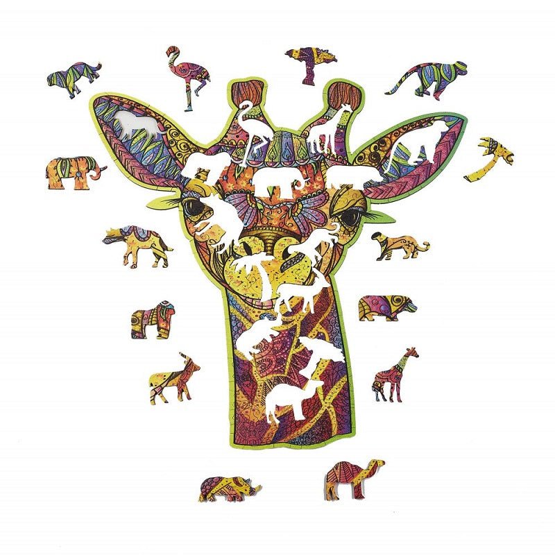Golemites - Puzzle 3D en bois - Puzzles classiques - Puzzle Bois | L'Amusante Girafe - Girafe - Golemites - Rokr