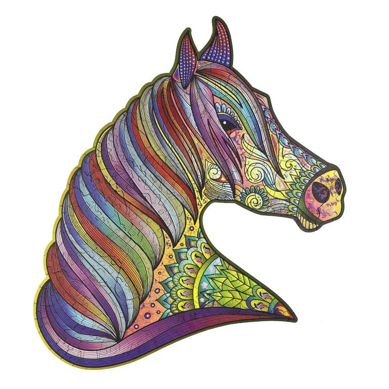 Golemites - Puzzle 3D en bois - Puzzles classiques - Puzzle Bois | Le Cheval Fougueux - cheval - Golemites - Rokr
