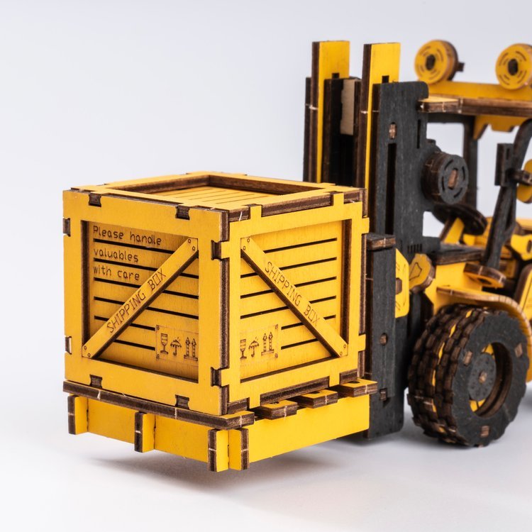 ROKR - PUZZLE 3D BOIS - ROKR | Chariot Elévateur à Fourches - TG413K - Golemites - Rokr